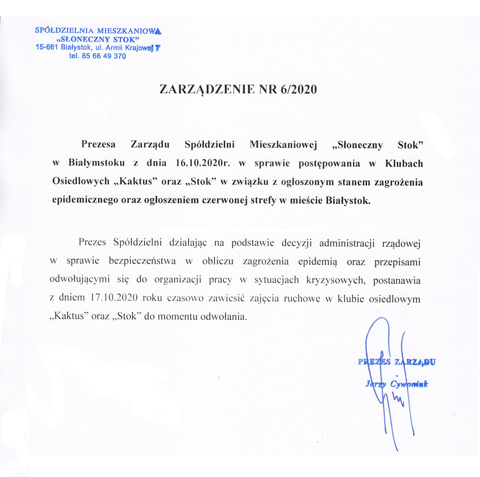 zarządzenie